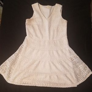 White crocheted lace dress